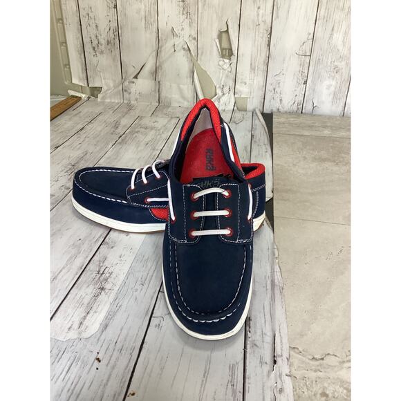 Ryka Women Chatham Boat Shoes Red MOC Toe Leather Slip Ons Size 8W - Picture 1 of 4
